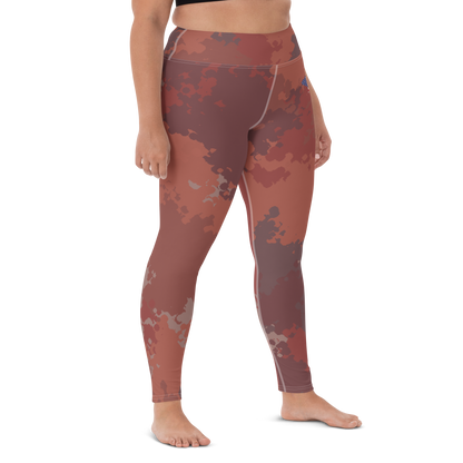 Michigan Upper Peninsula Yoga Leggings (w/ UP USA Flag) | Ore Dock Camo