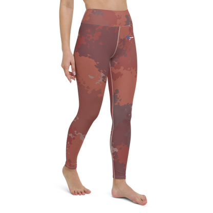 Michigan Upper Peninsula Yoga Leggings (w/ UP USA Flag) | Ore Dock Camo