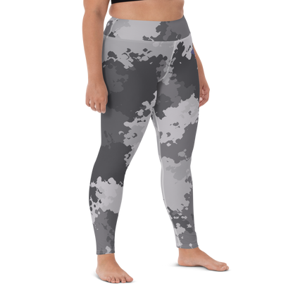 Michigan Upper Peninsula Yoga Leggings (w/ UP USA Flag) | Iron Ore Camo