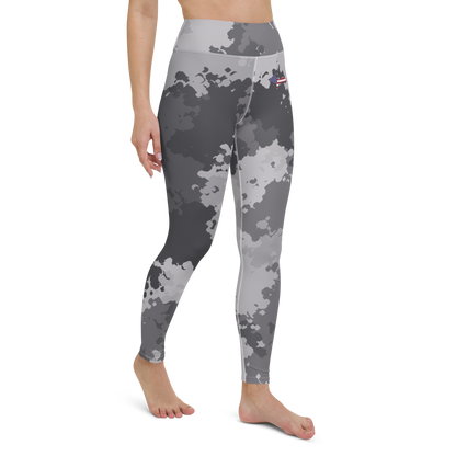 Michigan Upper Peninsula Yoga Leggings (w/ UP USA Flag) | Iron Ore Camo