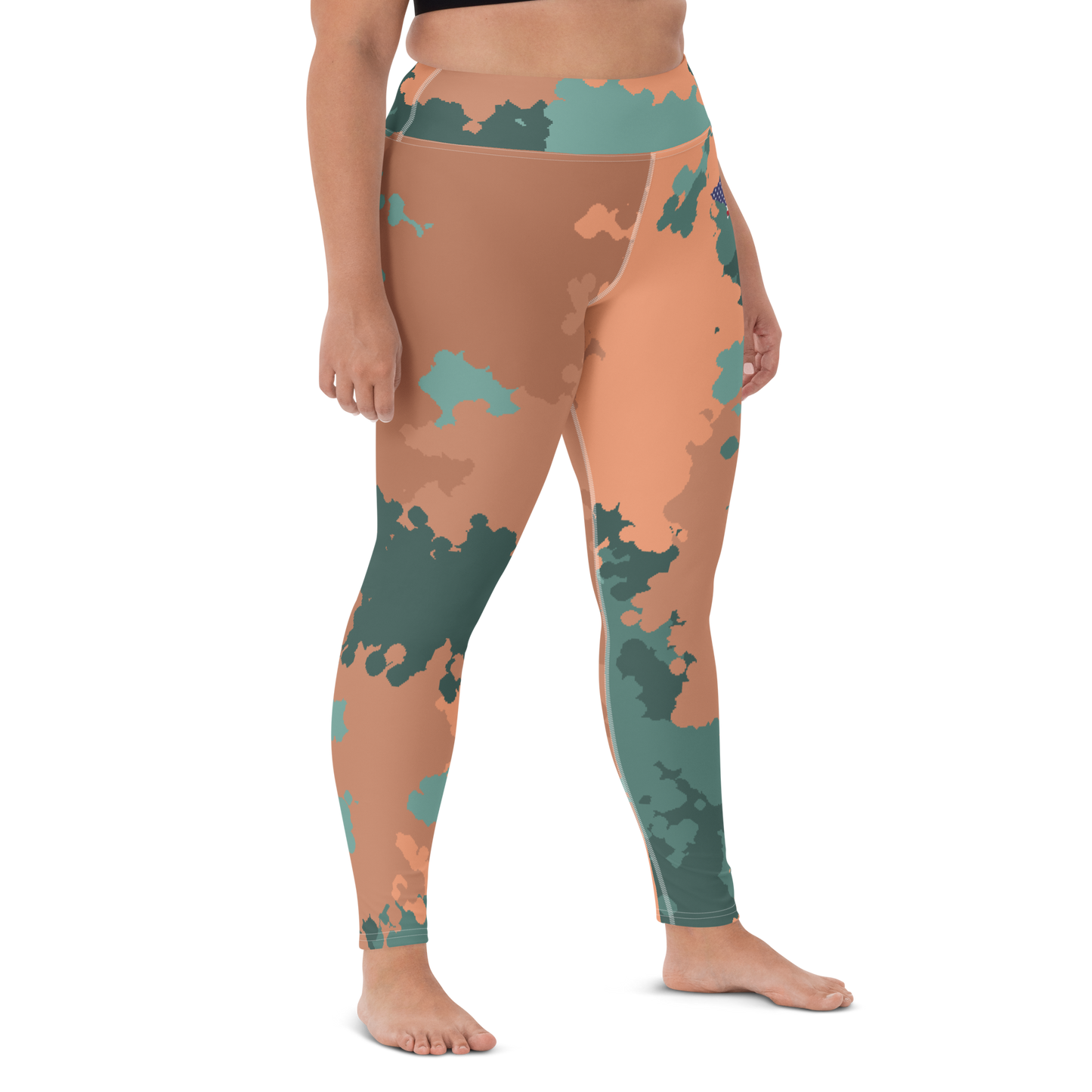 Michigan Upper Peninsula Yoga Leggings (w/ UP USA Flag) | Copper County Camo