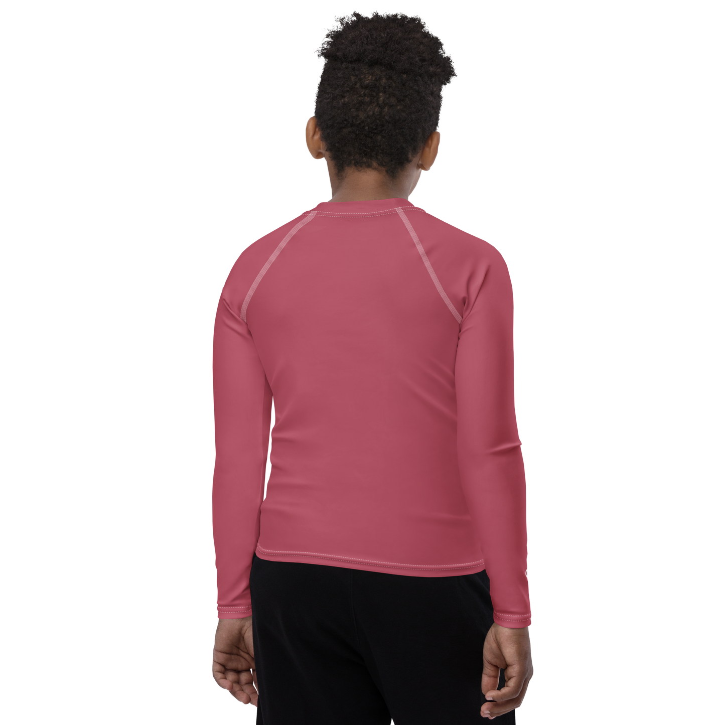 Michigan Upper Peninsula Rash Guard (w/ UP Outline) | Youth - Popstar Pink