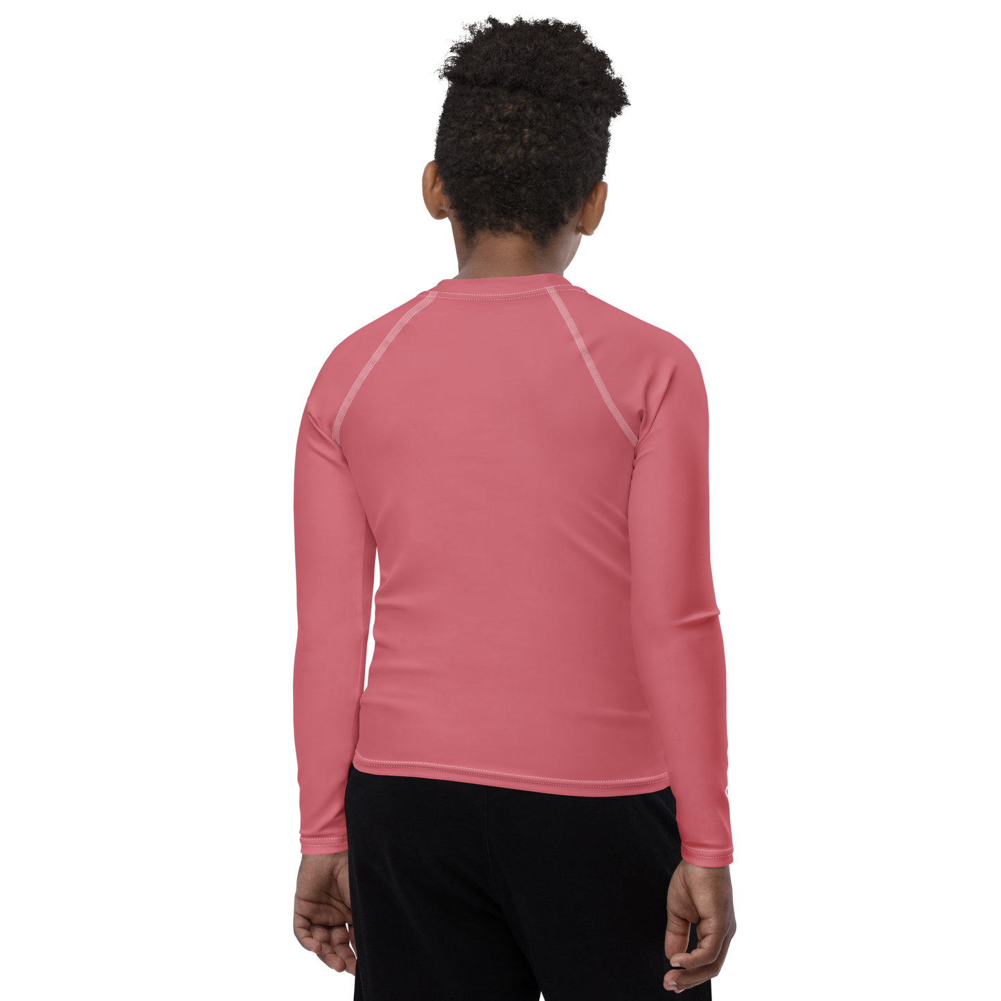 Michigan Upper Peninsula Rash Guard (w/ UP Outline) | Youth - Watermelon Pink