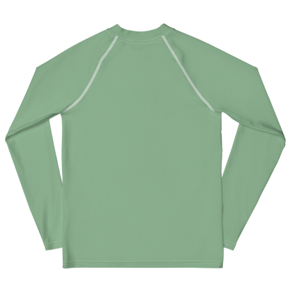 Michigan Upper Peninsula Rash Guard (w/ UP Outline) | Youth - Sea Green