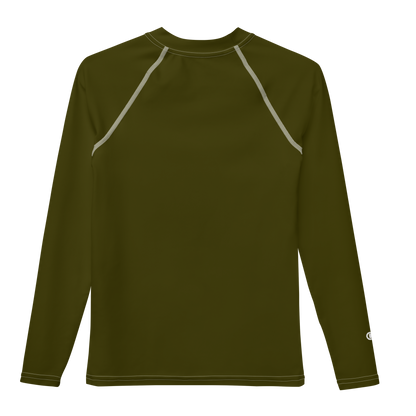 Michigan Upper Peninsula Rash Guard (w/ UP Outline) | Youth - Military Green