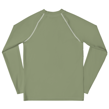 Michigan Upper Peninsula Rash Guard (w/ UP Outline) | Youth - Beachgrass Green