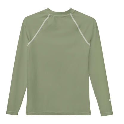 Michigan Upper Peninsula Rash Guard (w/ UP Outline) | Youth - Beachgrass Green