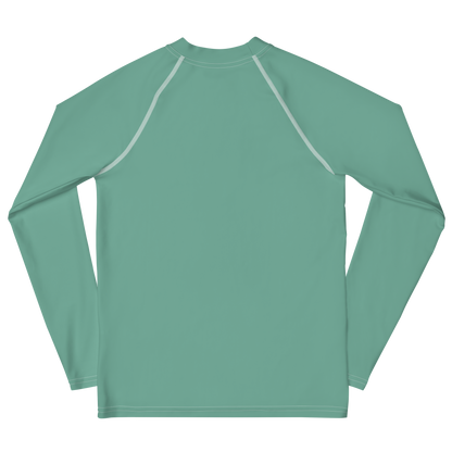 Michigan Upper Peninsula Rash Guard (w/ UP Outline) | Youth - Metallic Mint Green