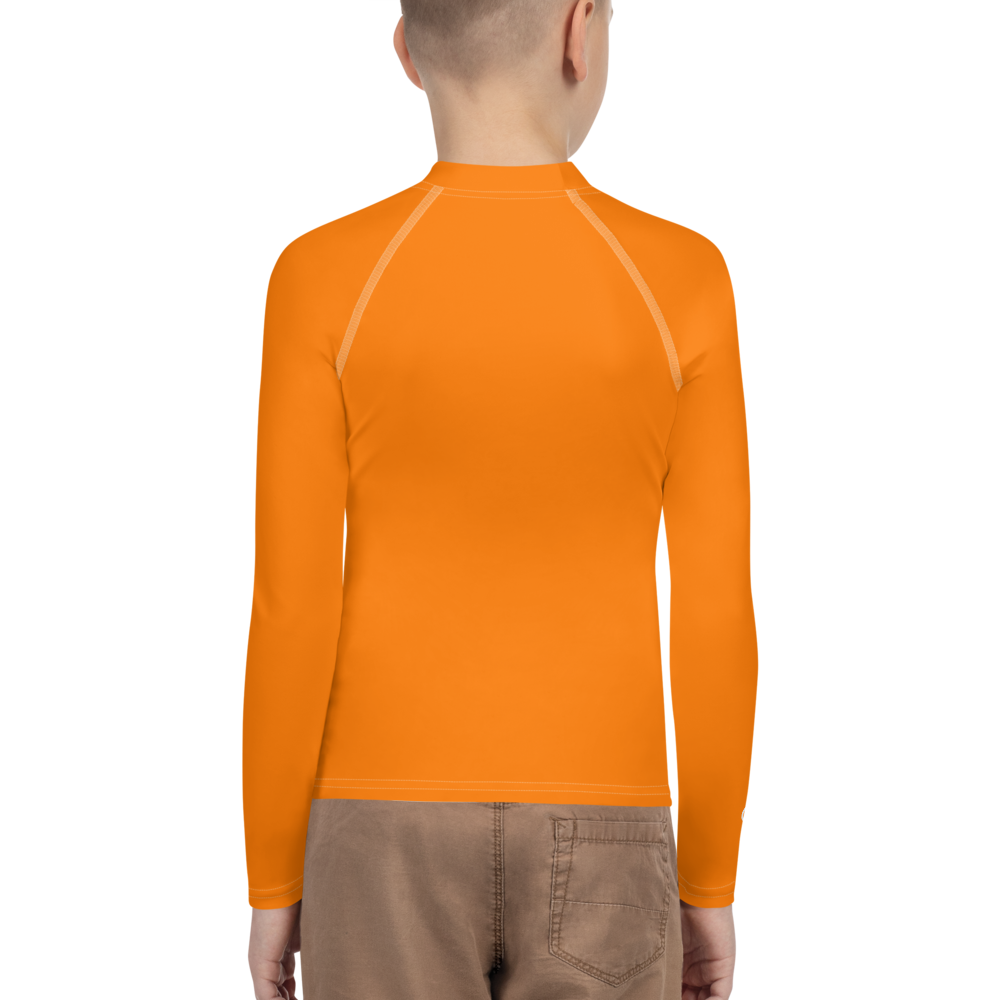 Michigan Upper Peninsula Rash Guard (w/ UP Outline) | Youth - Safety Orange