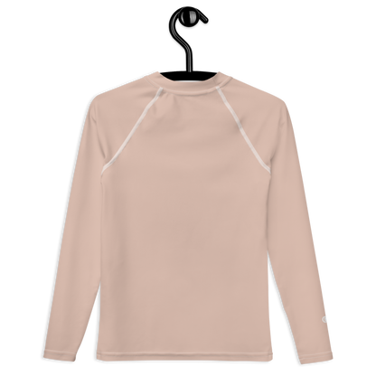 Michigan Upper Peninsula Rash Guard (w/ UP Outline) | Youth - Rose Gold