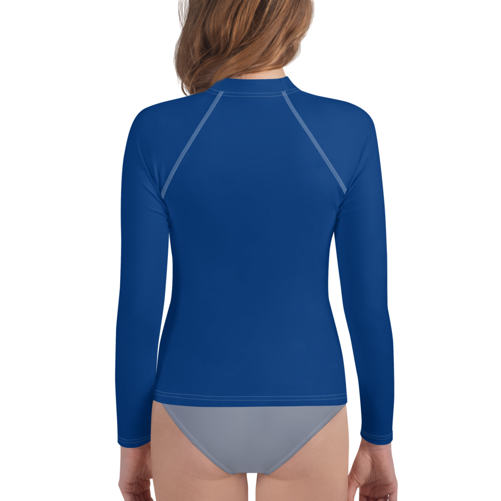 Michigan Upper Peninsula Rash Guard (w/ UP Outline) | Youth - Dearborn Blue