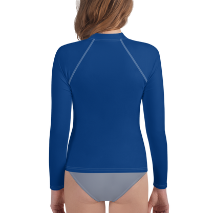 Michigan Upper Peninsula Rash Guard (w/ UP Outline) | Youth - Dearborn Blue