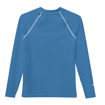 Michigan Upper Peninsula Rash Guard (w/ UP Outline) | Youth - Lake Superior Blue