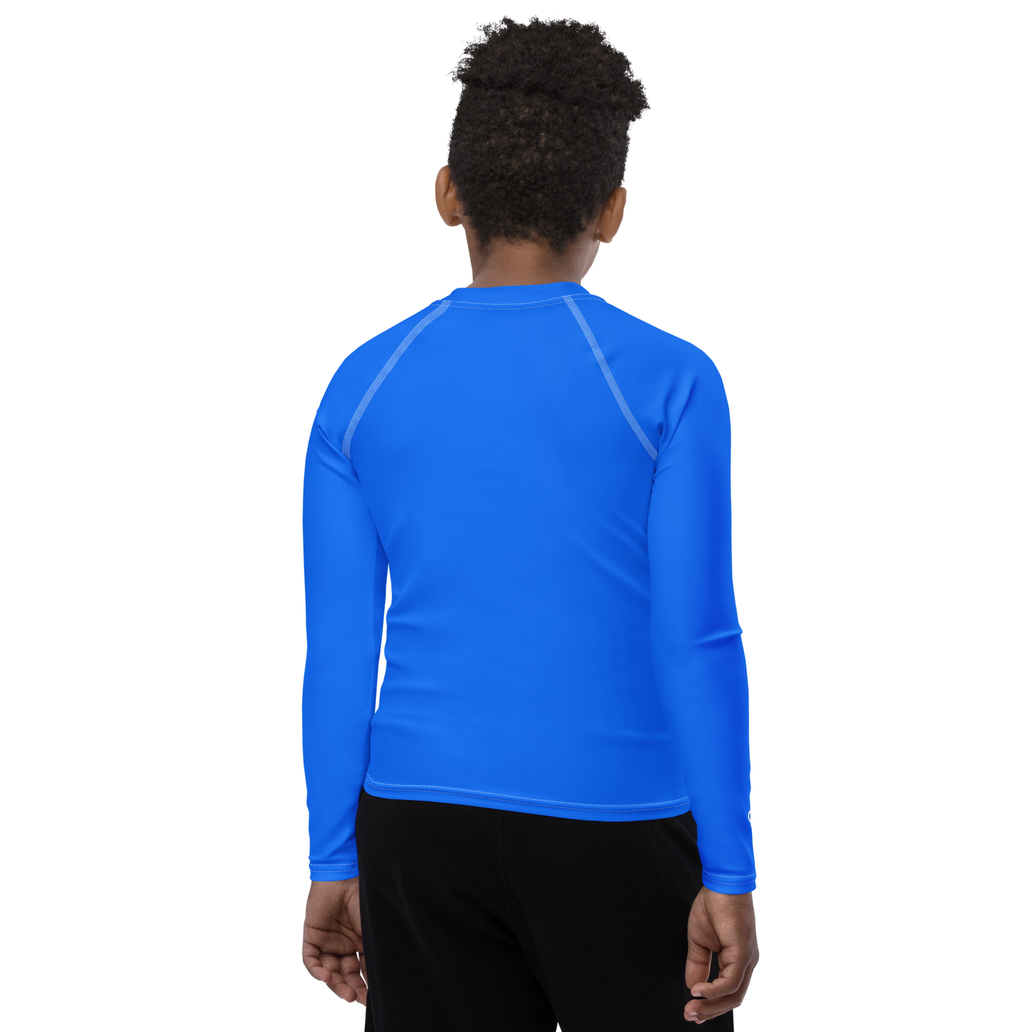 Michigan Upper Peninsula Rash Guard (w/ UP Outline) | Youth - Motor Town Blue