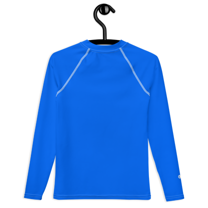 Michigan Upper Peninsula Rash Guard (w/ UP Outline) | Youth - Motor Town Blue