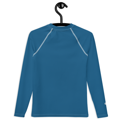 Michigan Upper Peninsula Rash Guard (w/ UP Outline) | Youth - Blueberry