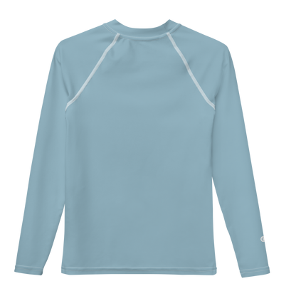 Michigan Upper Peninsula Rash Guard (w/ UP Outline) | Youth - Opal Blue