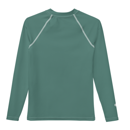 Michigan Upper Peninsula Rash Guard (w/ UP Outline) | Youth - Copper Green