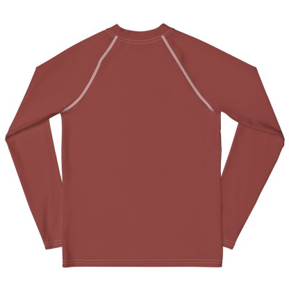 Michigan Upper Peninsula Rash Guard (w/ UP Outline) | Youth - Ore Dock Red