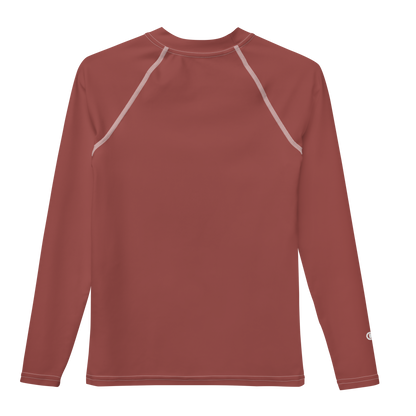 Michigan Upper Peninsula Rash Guard (w/ UP Outline) | Youth - Ore Dock Red