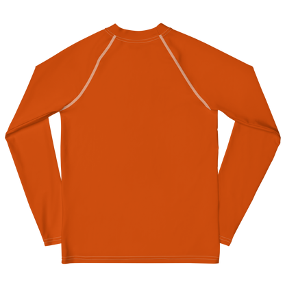 Michigan Upper Peninsula Rash Guard (w/ UP Outline) | Youth - Maple Leaf Orange