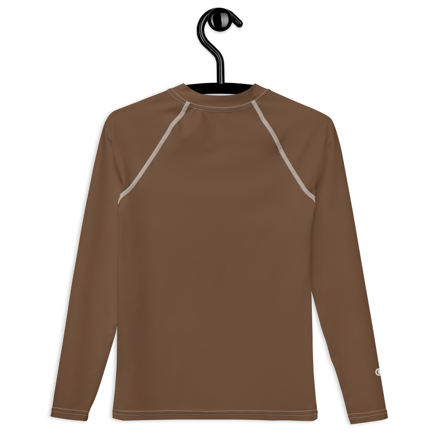 Michigan Upper Peninsula Rash Guard (w/ UP Outline) | Youth - Coffee Color