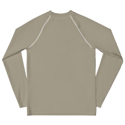 Michigan Upper Peninsula Rash Guard (w/ UP Outline) | Youth - Petoskey Stone Beige