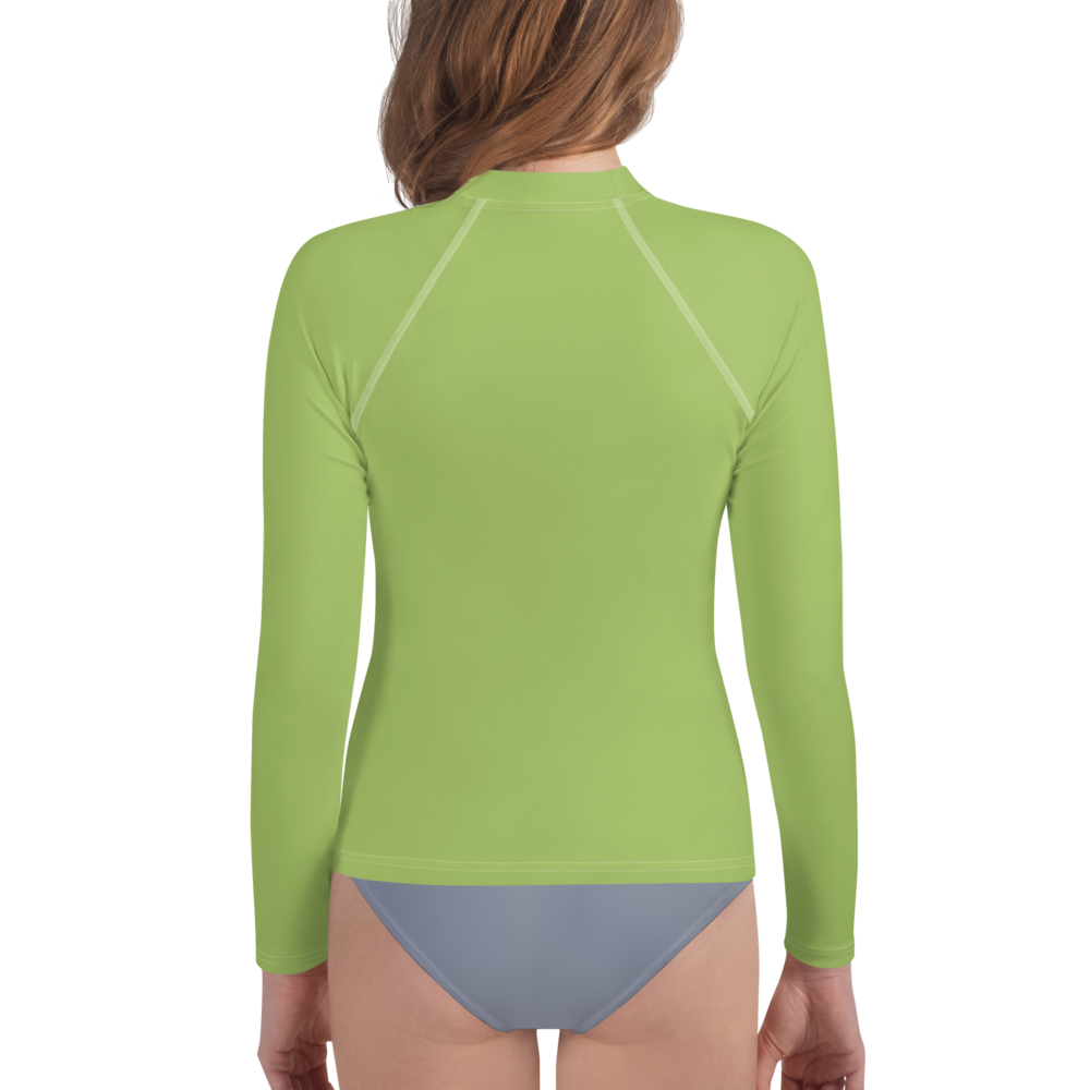 Michigan Upper Peninsula Rash Guard (w/ UP Outline) | Youth - Gooseberry Green