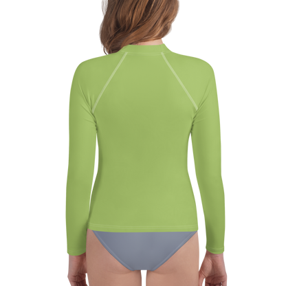 Michigan Upper Peninsula Rash Guard (w/ UP Outline) | Youth - Gooseberry Green