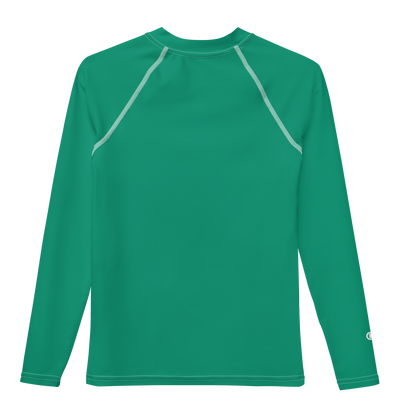 Michigan Upper Peninsula Rash Guard (w/ UP Outline) | Youth - Emerald Green