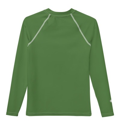 Michigan Upper Peninsula Rash Guard (w/ UP Outline) | Youth - Pine Green