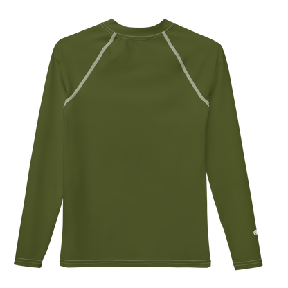 Michigan Upper Peninsula Rash Guard (w/ UP Outline) | Youth - Army Green