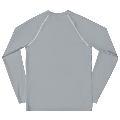 Michigan Upper Peninsula Rash Guard (w/ UP Outline) | Youth - Silver