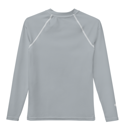 Michigan Upper Peninsula Rash Guard (w/ UP Outline) | Youth - Silver