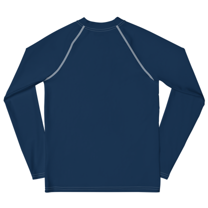 Michigan Upper Peninsula Rash Guard (w/ UP Outline) | Youth - Navy