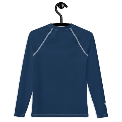 Michigan Upper Peninsula Rash Guard (w/ UP Outline) | Youth - Navy