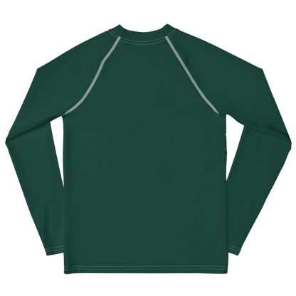 Michigan Upper Peninsula Rash Guard (w/ UP Outline) | Youth - Laconic Green