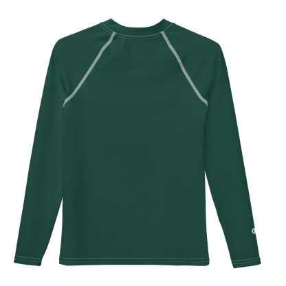 Michigan Upper Peninsula Rash Guard (w/ UP Outline) | Youth - Laconic Green