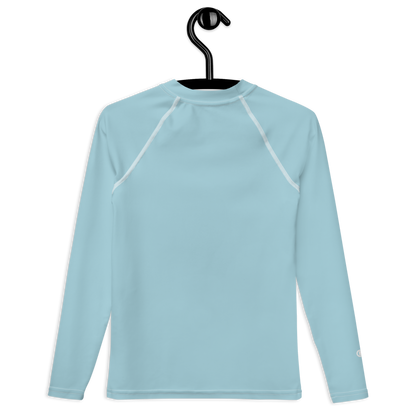 Michigan Upper Peninsula Rash Guard (w/ UP Outline) | Youth - '58 Caddie Blue