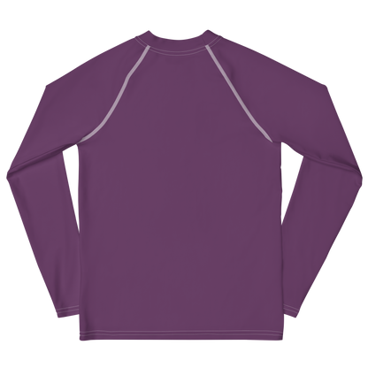 Michigan Upper Peninsula Rash Guard (w/ UP Outline) | Youth - Plum