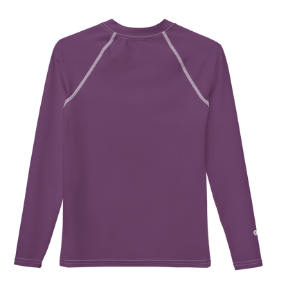 Michigan Upper Peninsula Rash Guard (w/ UP Outline) | Youth - Plum