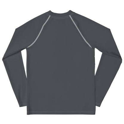 Michigan Upper Peninsula Rash Guard (w/ UP Outline) | Youth - Iron Ore Grey