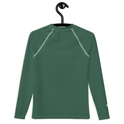 Michigan Upper Peninsula Rash Guard (w/ UP Outline) | Youth - Ginger Ale Green