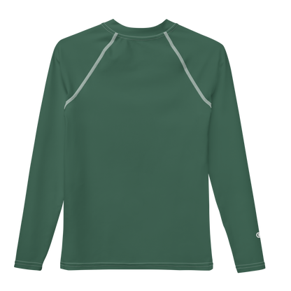 Michigan Upper Peninsula Rash Guard (w/ UP Outline) | Youth - Ginger Ale Green