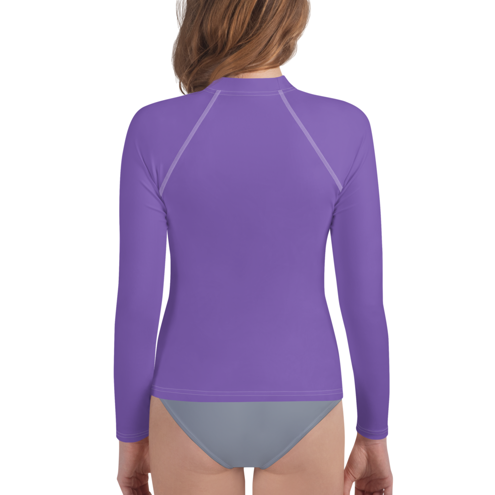 Michigan Upper Peninsula Rash Guard (w/ UP Outline) | Youth - Lake Iris