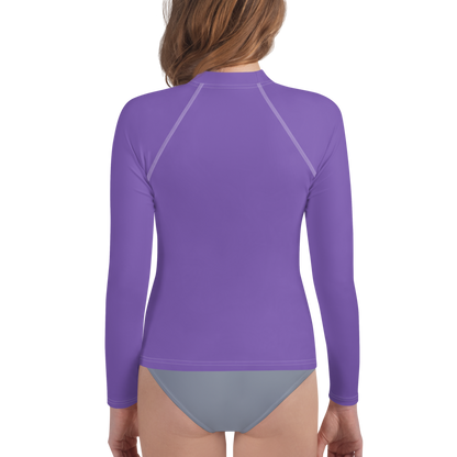 Michigan Upper Peninsula Rash Guard (w/ UP Outline) | Youth - Lake Iris