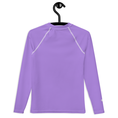 Michigan Upper Peninsula Rash Guard (w/ UP Outline) | Youth - Lavender