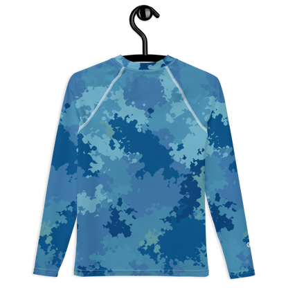 Michigan Upper Peninsula Rash Guard (w/ UP Outline) | Youth - Great Lakes Camo