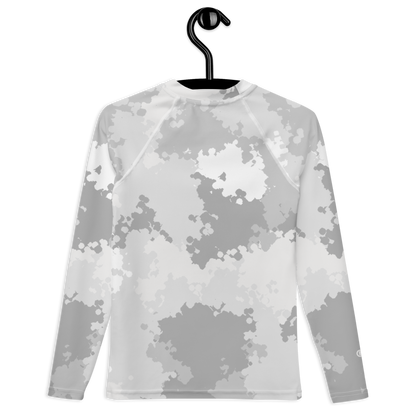 Michigan Upper Peninsula Rash Guard (w/ UP Outline) | Youth - Snow Camo