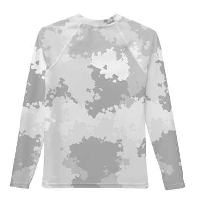 Michigan Upper Peninsula Rash Guard (w/ UP Outline) | Youth - Snow Camo